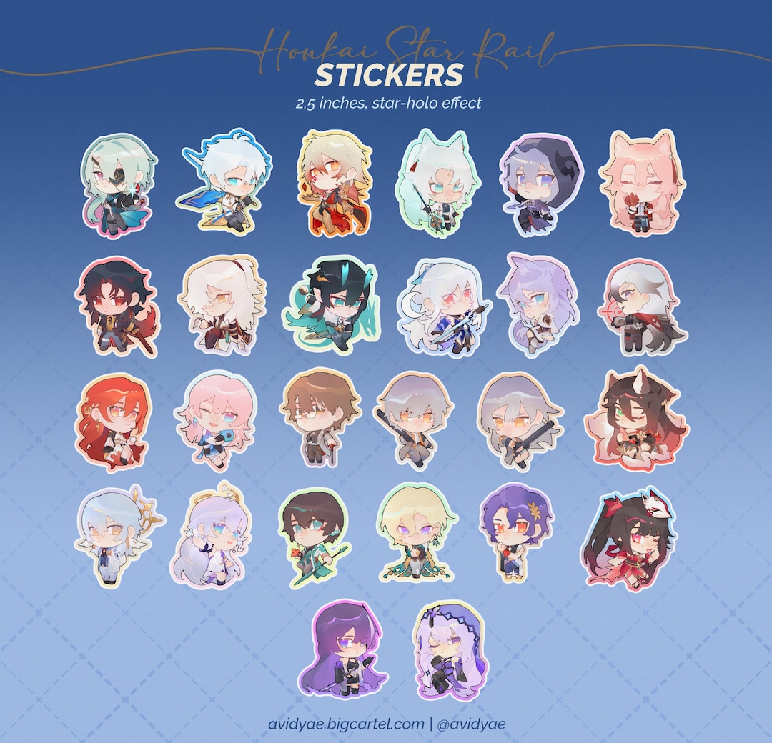 Honkai Star Rail [HSR] Holographic Star Foil Stickers - Etsy
