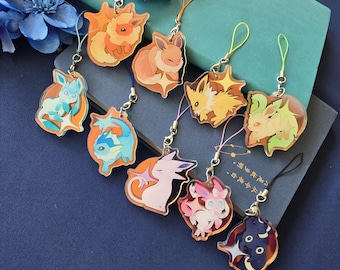 Charms iridiscentes de Pokémon Eeveelution