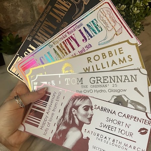 Folie Konzertkarte, Folie Theaterkarte, personalisiertes Geschenk, Karte zeigen, Überraschungsgeschenk, Musiktheater, Karte, Kartengeschenk, Konzert