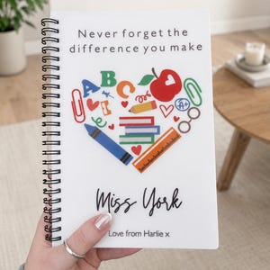 Personalised Teacher Notebook: Custom Text, A5 Lined Paper