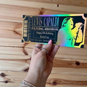 Personalised Foil Concert Ticket: Custom Event Gift / Any event image 3