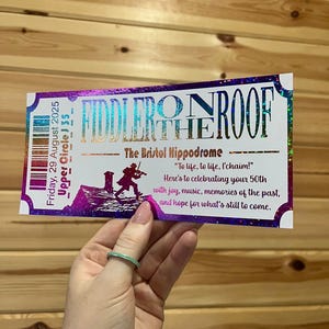 Personalised Foil Concert Ticket: Custom Event Gift / Any event image 18