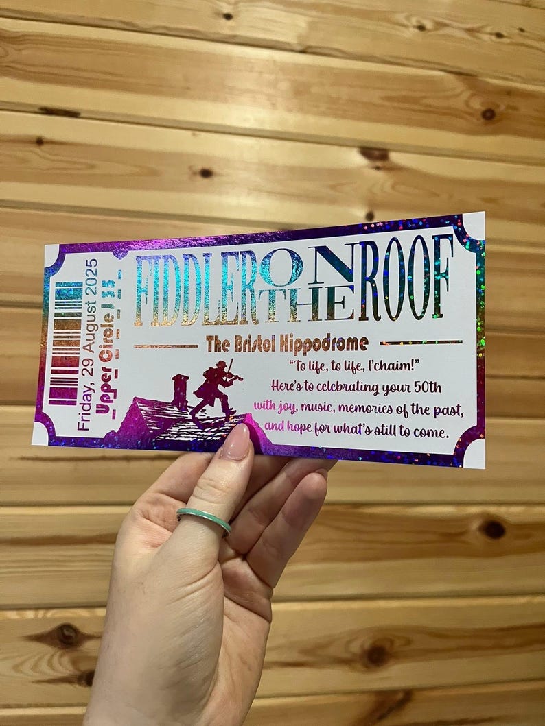 Personalised Foil Concert Ticket: Custom Event Gift / Any event image 18