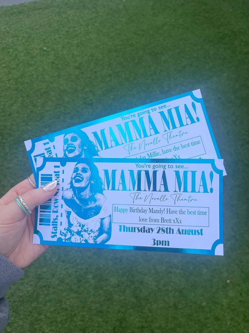 Personalised Foil Concert Ticket: Custom Event Gift / Any event image 17