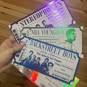 Personalised Foil Concert Ticket: Custom Event Gift / Any event image 7