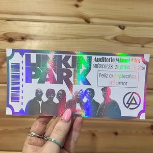 Personalised Foil Concert Ticket: Custom Event Gift / Any event image 12