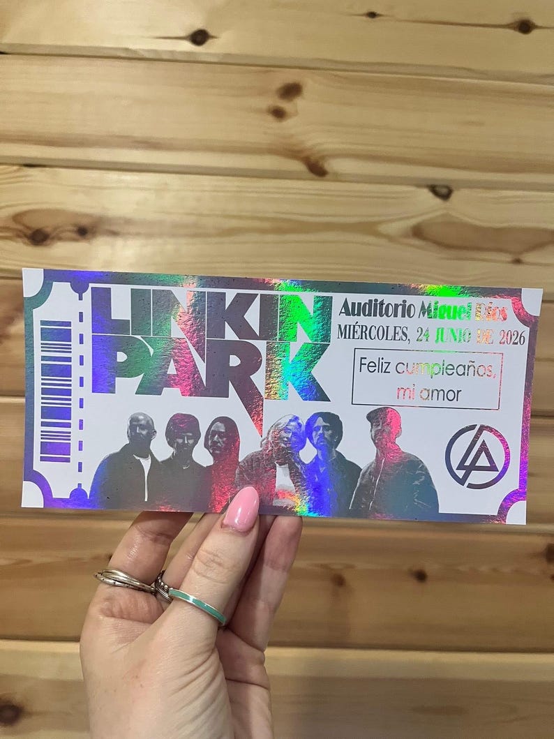 Personalised Foil Concert Ticket: Custom Event Gift / Any event image 12