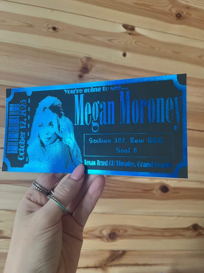 Personalised Foil Concert Ticket: Custom Event Gift / Any event image 16