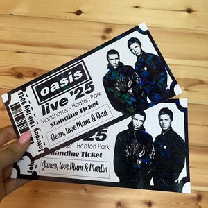 Personalised Foil Concert Ticket: Custom Event Gift / Any event image 11