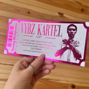 Personalised Foil Concert Ticket: Custom Event Gift / Any event image 9