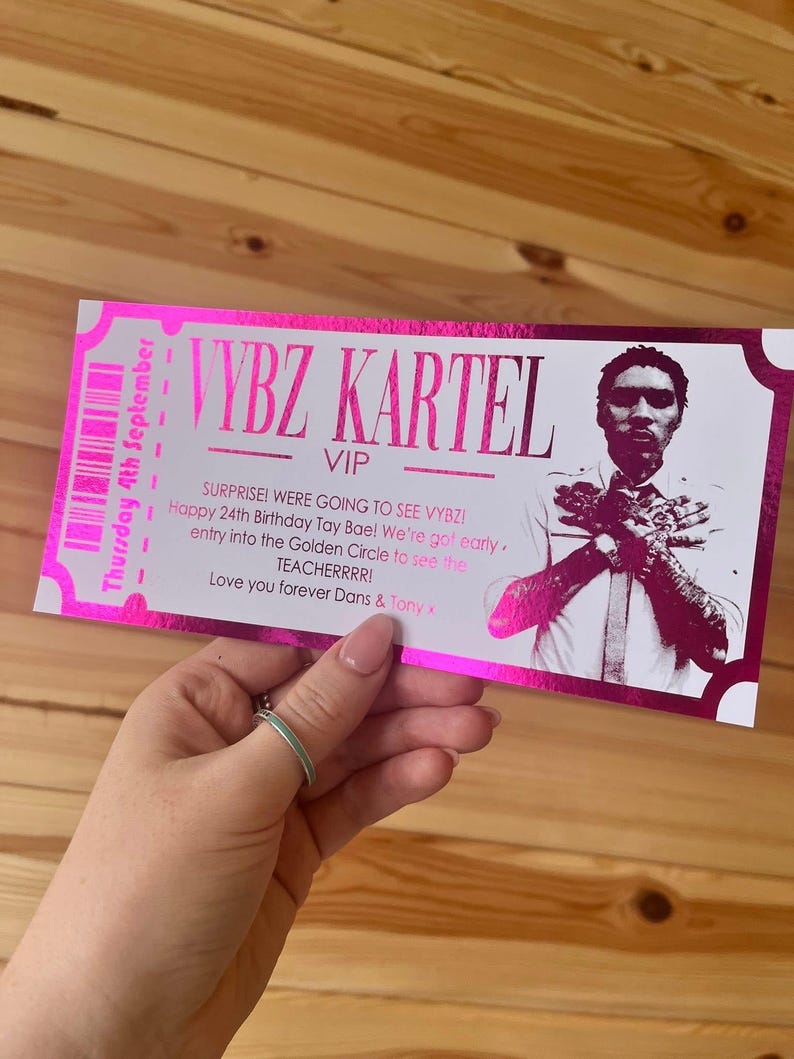 Personalised Foil Concert Ticket: Custom Event Gift / Any event image 9