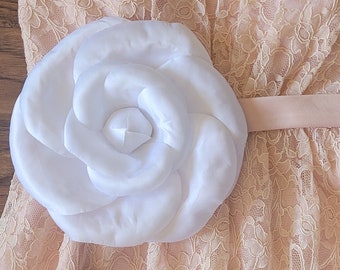 Large Flower Brooch, Giant Flower, Camellia Brooch, Fabric Flower, Large Scale Flower for Prom, Anniversary, Wedding