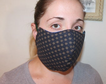 Cloth Face Mask, Adult Mask, Three Layer Mask, Washable Reusable Fabric Mask, Protective Face Mask, Facemask, Face Barrier