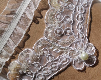 Bridal  Lace Garter, Lace Stretch Garter Set, Ivory Tossing Garter , Wedding Accessories