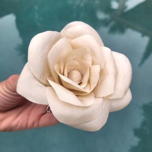 Cream Gardenia Hair Fascinator, Bridal Flower Clip, Floral Pin, Ivory, White Many More Colors