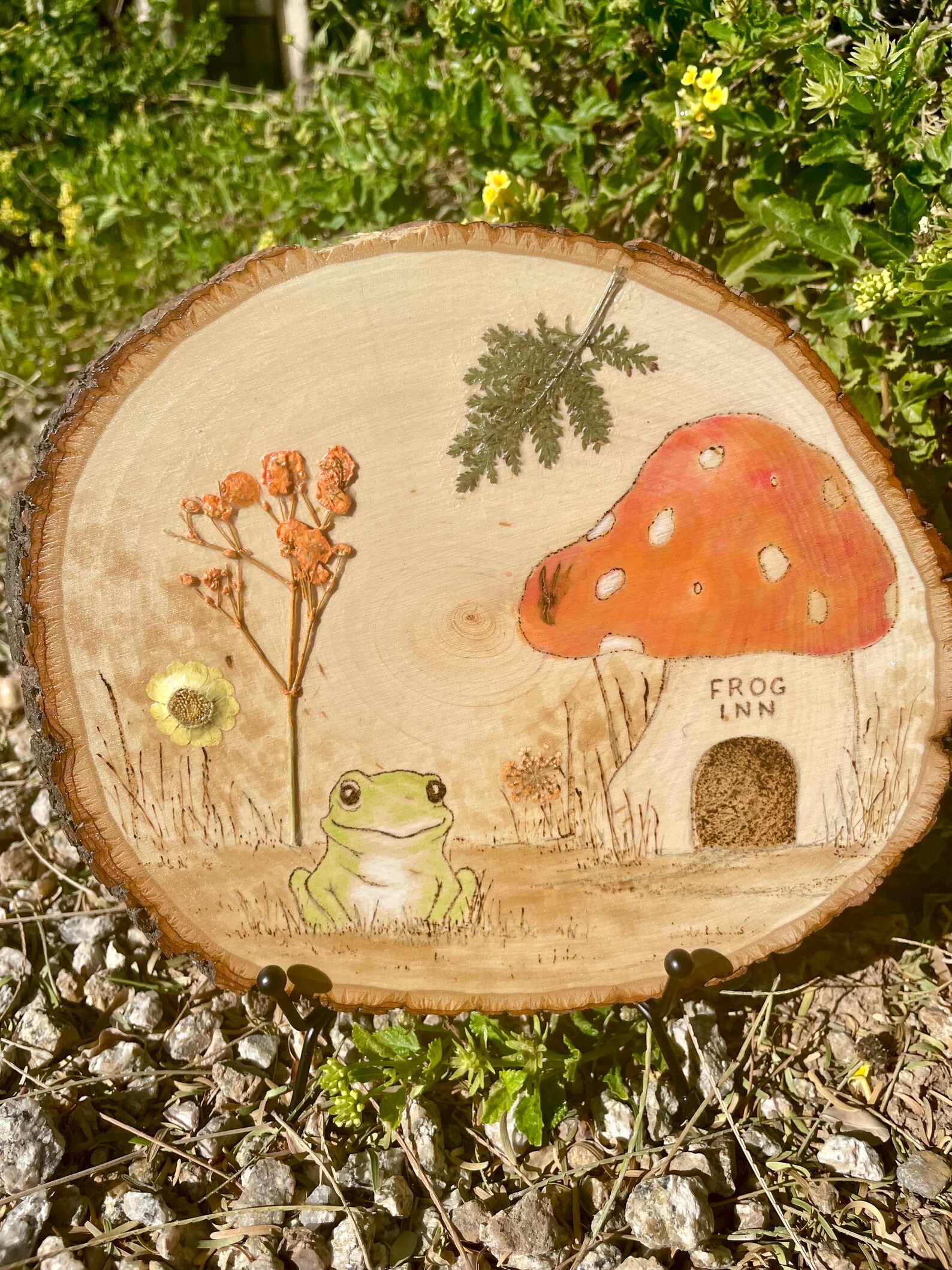 Frog Inn - Pyrography/wood Burned Art - Etsy