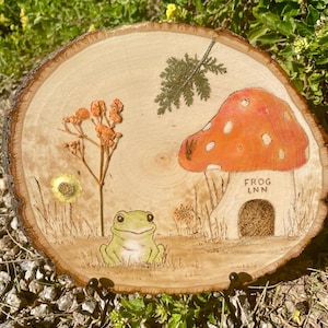 Frog Inn - Pyrography/Wood Burned Art