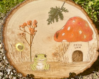 Frog Inn - Pyrography/Wood Burned Art