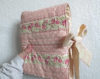 Rose Vintage Bible Sleeve: Handmade Quilted Floral Bible Cover