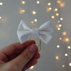 White Bible Bow Bookmark Fabric Bookmark with Bow Christian Gift for Women Scripture Bookmark Bible Study Accessory