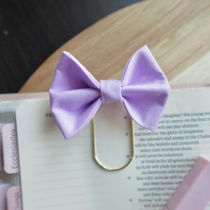 Purple Bible Bow Bookmark Fabric Bookmark with Bow Christian Gift for Women Scripture Bookmark Bible Study Accessory