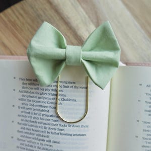 Green Bible Bow Bookmark Fabric Bookmark with Bow Christian Gift for Women Scripture Bookmark Bible Study Accessory