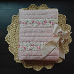 Vintage Rose Bible Sleeve Cover: Handmade Floral Book Case