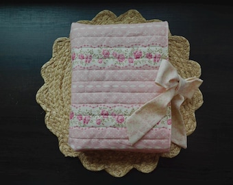 Vintage Rose Bible Sleeve Cover: Handmade Floral Book Case
