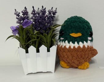 Crochet Mallard Duck Plush: Handmade Farm Animal Toy