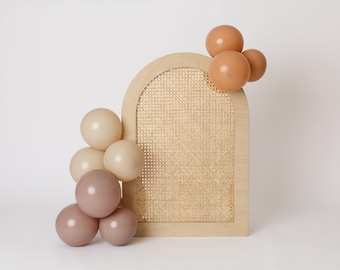 Mini Boho Arch, Mini Rattan Wall, Small Boho Arch, Chiara Wall, Backdrop, Infant Backdrop, Photography Prop, Toddler Prop