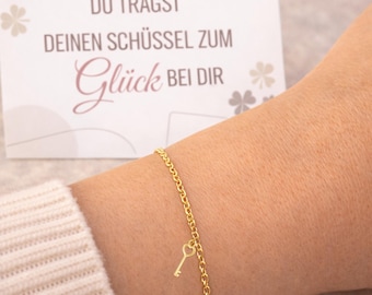 Friendship bracelet "Key to Happiness" – a source of encouragement, good luck charm, and comfort – a gift for new beginnings, exams, recovery, and much more.