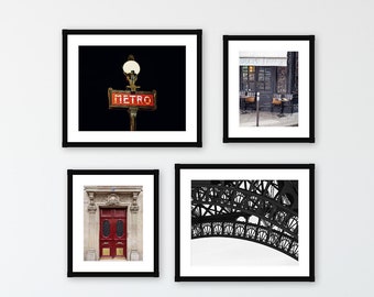 Paris Gallery Wall Art Set Photography Prints Paris Art Prints Large wall art set France Paris Photography Print Set Eiffel Tower Decor