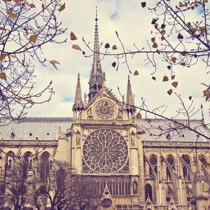 Notre Dame Cathedral Photograph: Classic Paris France Wall Art