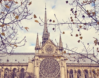Notre Dame Cathedral Photograph: Classic Paris France Wall Art