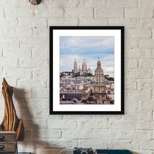 Paris Rooftops Photography Print: Sacre Coeur Travel Wall Art