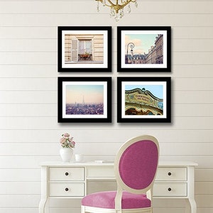 Paris Photography Print Set: France Wall Art (Set of 4, Unframed)