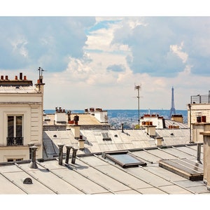 Eiffel Tower View From Montmartre Print: Classic Paris Rooftops Fine Art Photography
