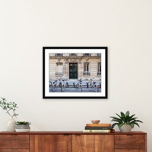 Paris Street Photography Print, Paris Bicycle Photography Wall Decor, Paris Doors Art Print, Travel Photography Art Print