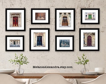 Paris Door Photography Gallery Wall Art Print Set (Set of 8)
