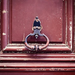 Vintage Paris Door Knocker Photography: Travel Wall Art