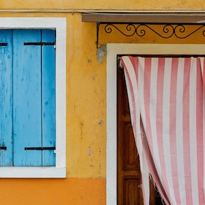 Travel Wall Art Venice Italy Photography Print Colorful Burano Italy Boho Wall Art Travel Photography Decor Large Wall Art image 1