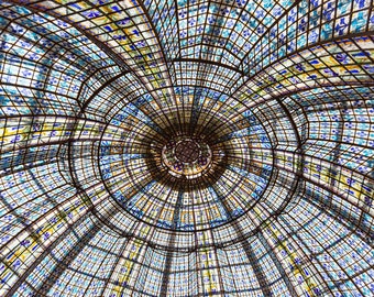 Paris France Stained Glass Ceiling Photography Print
