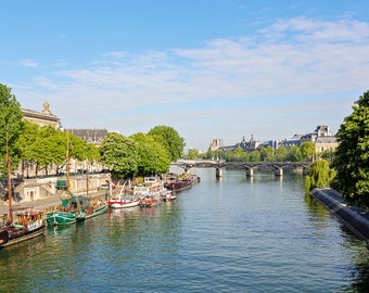 Paris Photography Wall Art Print, Paris Seine River Photography Print, Paris France Fine Art Travel Wall Decor, Afternoon Along the Seine