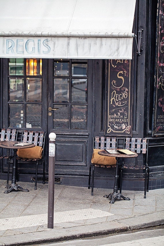 Paris Cafe Art Print: Ile Saint-Louis Photography, Kitchen Wall Decor