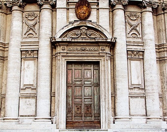 Rome Italy Door Print: Old World Architecture Photography
