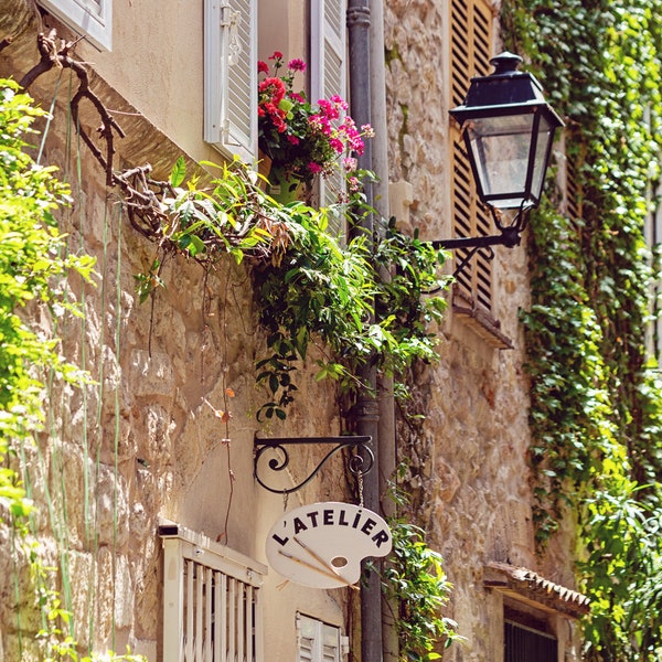 South of France Photography Print, French Riviera Village Artist Workshop Photograph, France Wall Art Decor