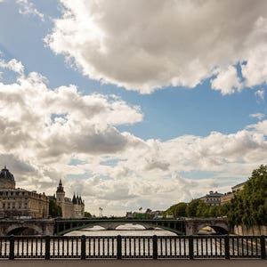 Paris Bridges Photo Print, Paris Travel Photography, Seine River Paris Art Print, Paris Photo Wall Art Decor