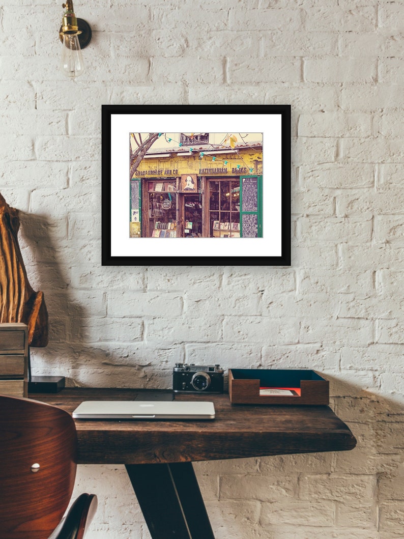 Shakespeare Paris Bookstore Print Paris Bookstore Wall Art Paris Photography Art Print Gift for Book Lover
