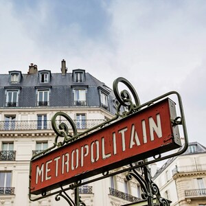 Paris Print Metro Photography Wall Decor, Paris Subway Wall Art Poster Print, France Travel Photography for Living Room Decor