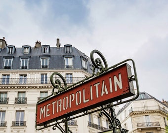 Paris Print Metro Photography Wall Decor, Paris Subway Wall Art Poster Print, France Travel Photography for Living Room Decor